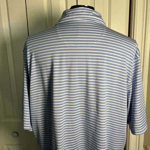 Fairway Greene Blue White Striped Golf Polo Short Sleeve Men’s XXL - Picture 2 of 5